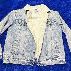 Denim Sherpa Lined Jacket